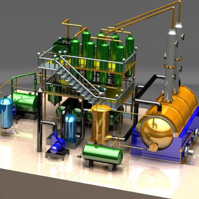 Déchets de l'industrie minière de l'énergie Pneus à moteur diesel machine de distillation de 5 à 10 tonnes