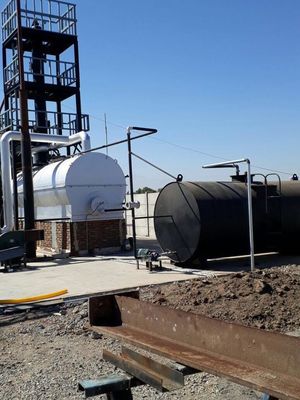 30TPD Déchets d'huile de moteur raffinage à l'équipement de distillation au diesel dans 150 mètres carrés