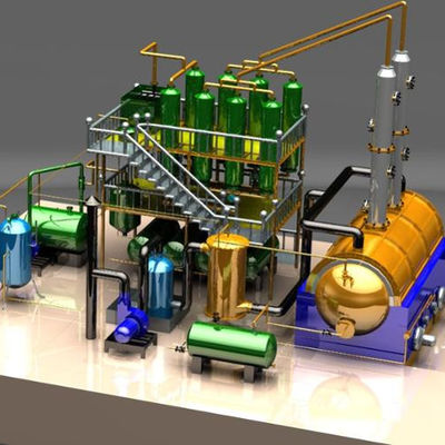 Machine de distillation des déchets d'huile de 25 kW chauffée directement pour convertir le pétrole brut en diesel