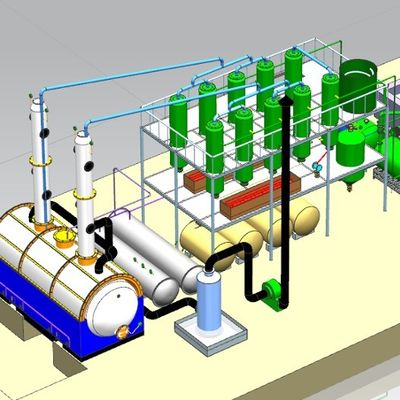 Grade d'huile de combustible 8-10 tonnes Capacité du pétrole brut résiduel circulant dans la machine de distillation au diesel en 24 heures
