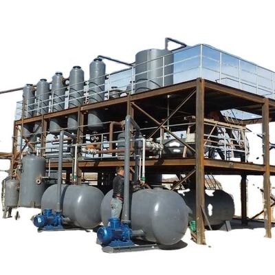 Type de recyclage continu de l'huile de pneu usée pour le système de distillation de raffinerie diesel 30 kg