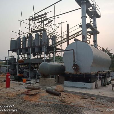 Machine de raffinage du pétrole brut continu à l'énergie diesel avec Q245R chaudière en acier
