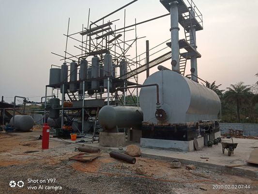 Q245 Raffinerie de pétrole d'acier utilisé Machine de distillation pour la production d'huile de base de carburant diesel