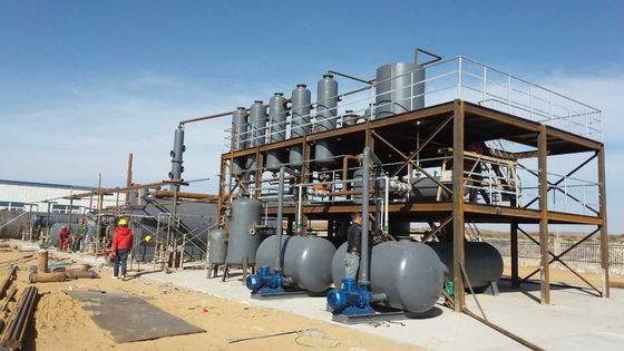 Technologie révolutionnaire, usine de distillation de déchets pétroliers pour la production de diesel et d'huile de base