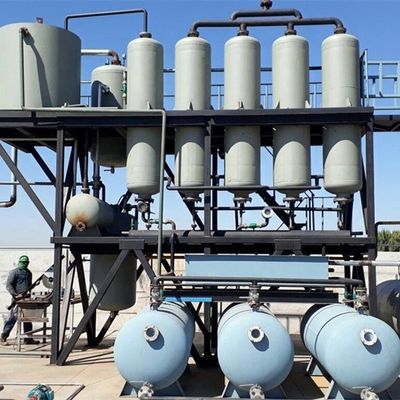 Recycler les déchets d'huile moteur en diesel et huile de base avec un équipement de distillation 380v/50hz