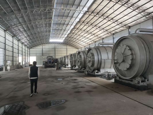 12 tonnes par jour Usine de pyrolyse des déchets de pneus, caoutchouc, plastique pour la production d'énergie à partir de pétrole