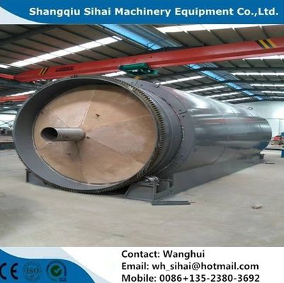 380V machine de recyclage de pneus en plastique usagé pour l'huile de combustible noir de carbone chauffage direct
