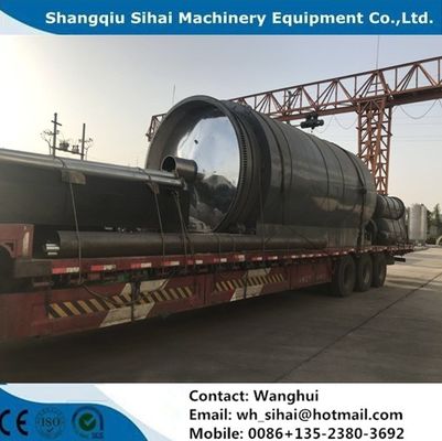 380V machine de recyclage de pneus en plastique usagé pour l'huile de combustible noir de carbone chauffage direct