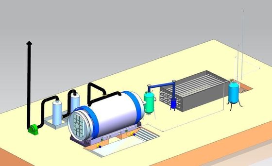 8 à 10 tonnes de capacité quotidienne de la machine de pyrolyse des déchets de pneus